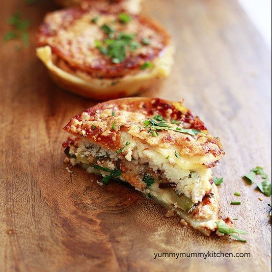 Veggie Lasagna Cupcakes Veggie Lasagna Cupcakes