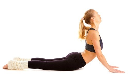 Upward Facing Dog to stretch your back in the morning Upward Facing Dog to stretch your back in the morning