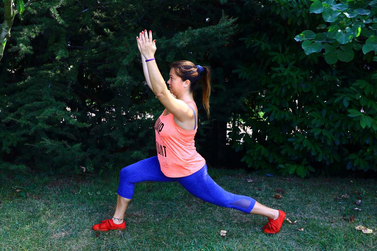 yoga complements other workouts Start with the basics Warrior I Pose